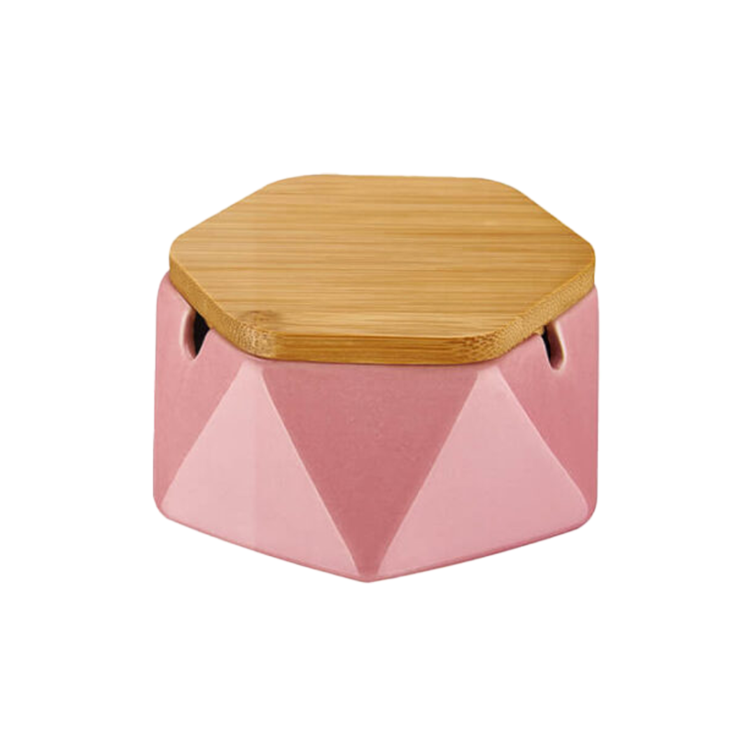 Champ High Ceramic Ashtray with Wooden Lid Mix Colors