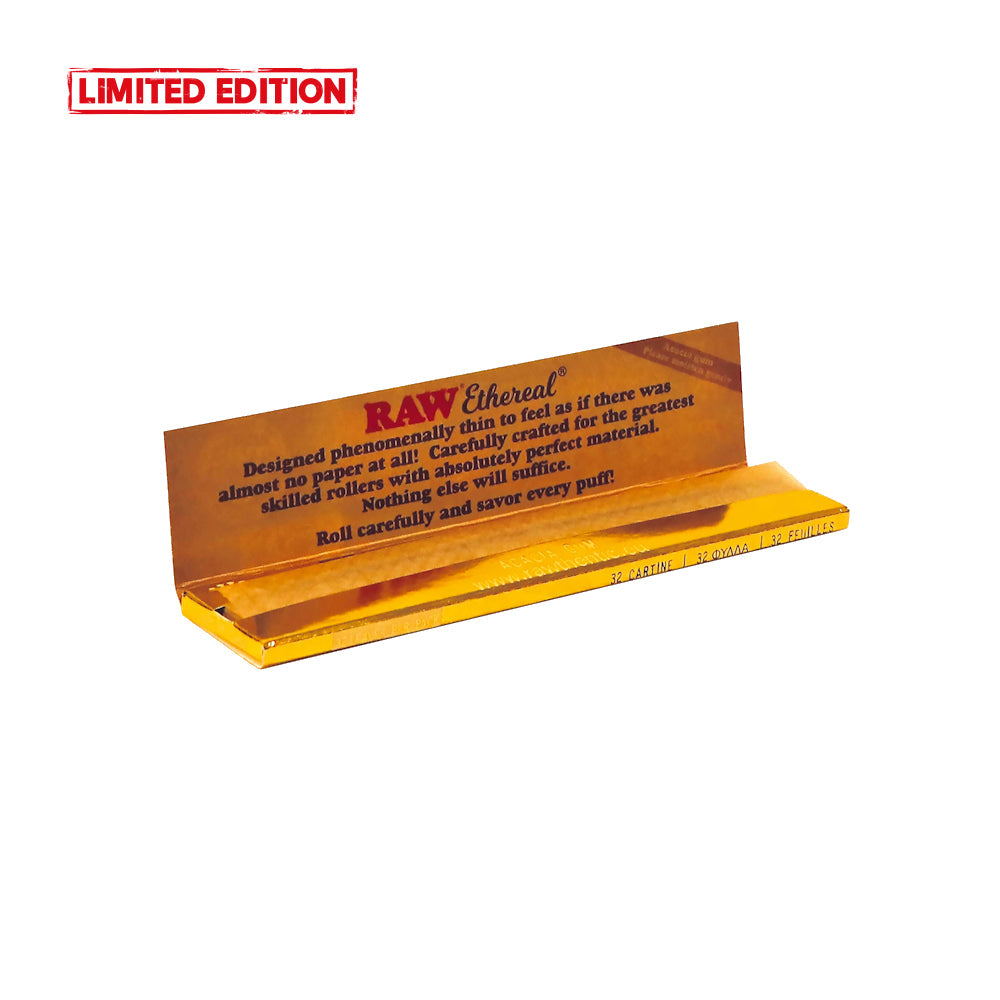 RAW Kingsize Slim Classic Thin Ethereal Acacia Gum Rolling Papers