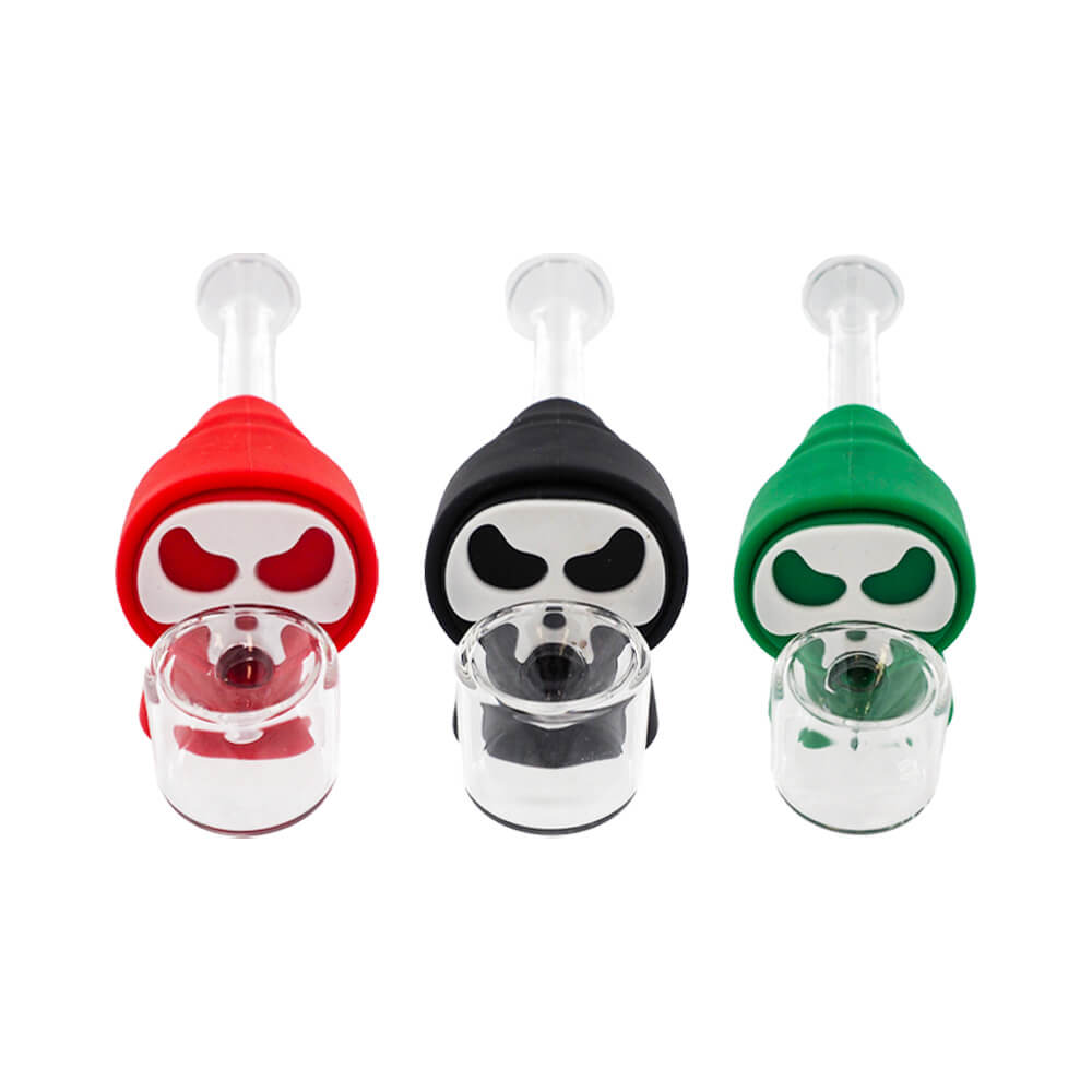 Skull Glass - Silicone Pipe with Removable Pieces